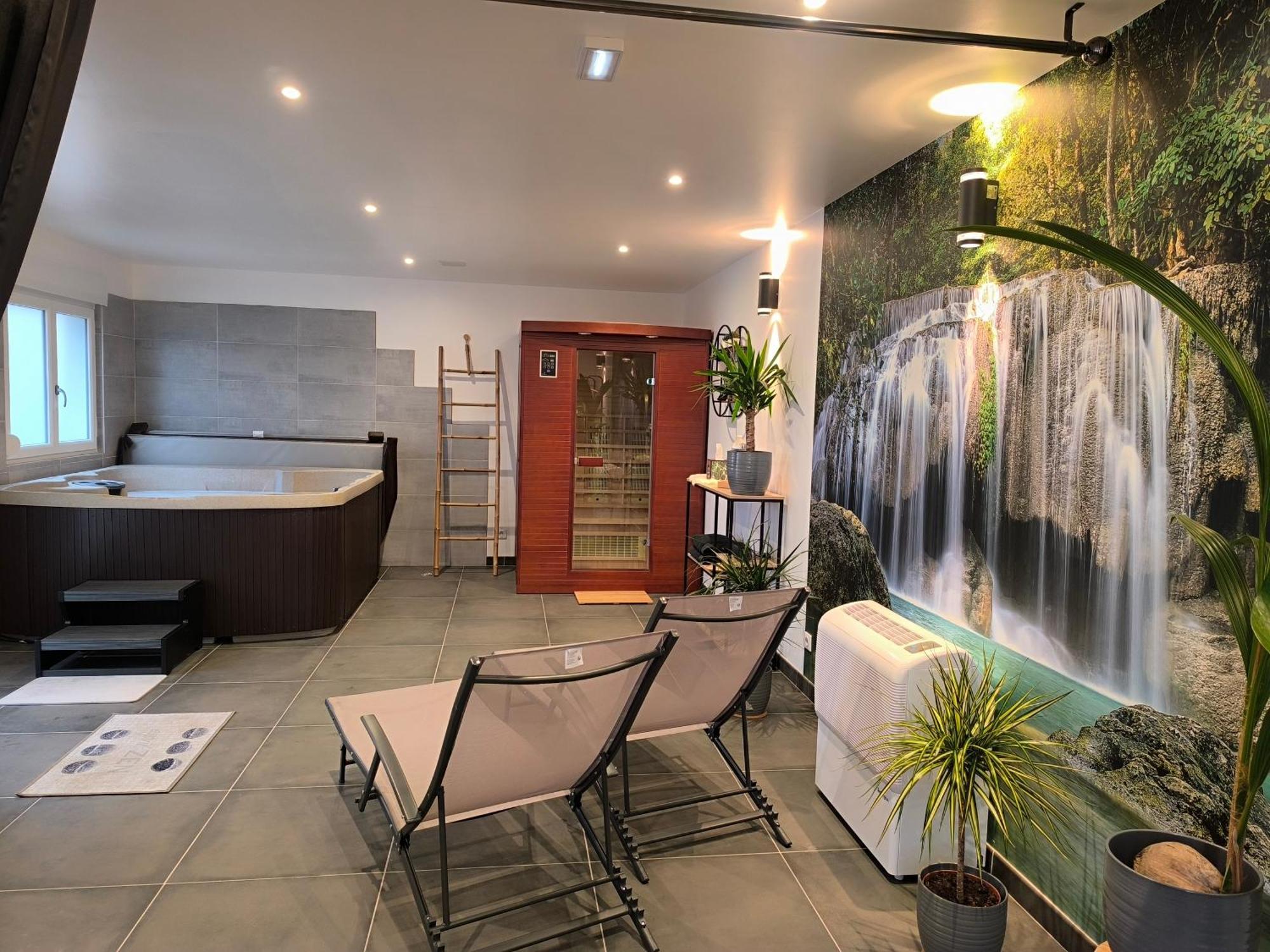 Gite Bonheur Et Charme Spa-Sauna Forfait 2H Inclus 坎特赞 外观 照片
