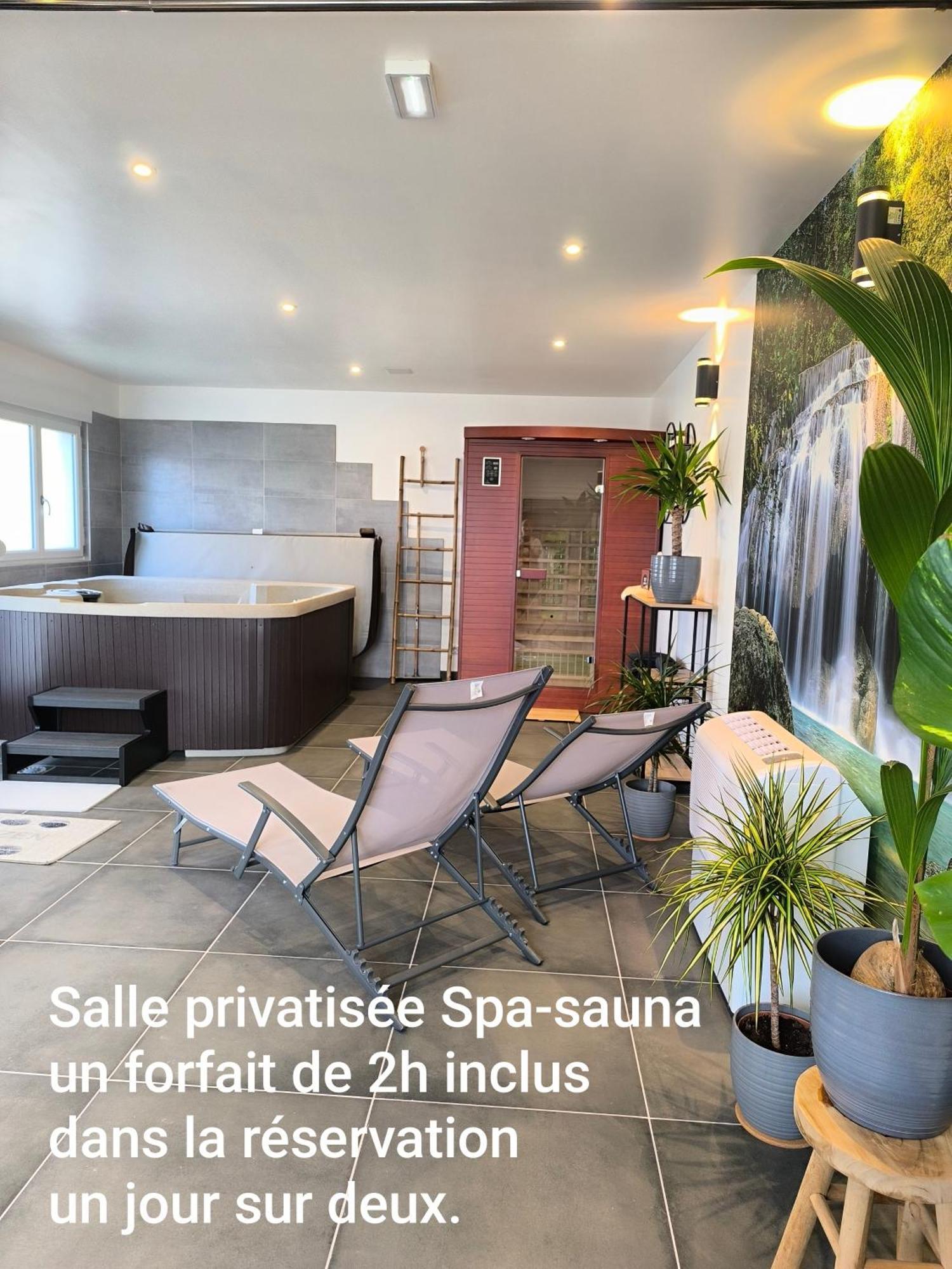 Gite Bonheur Et Charme Spa-Sauna Forfait 2H Inclus 坎特赞 外观 照片